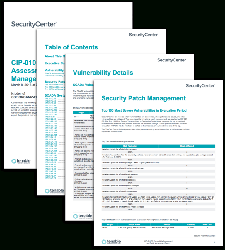 Cip010 R3 Vulnerability Assessment And Patch Management pertaining to