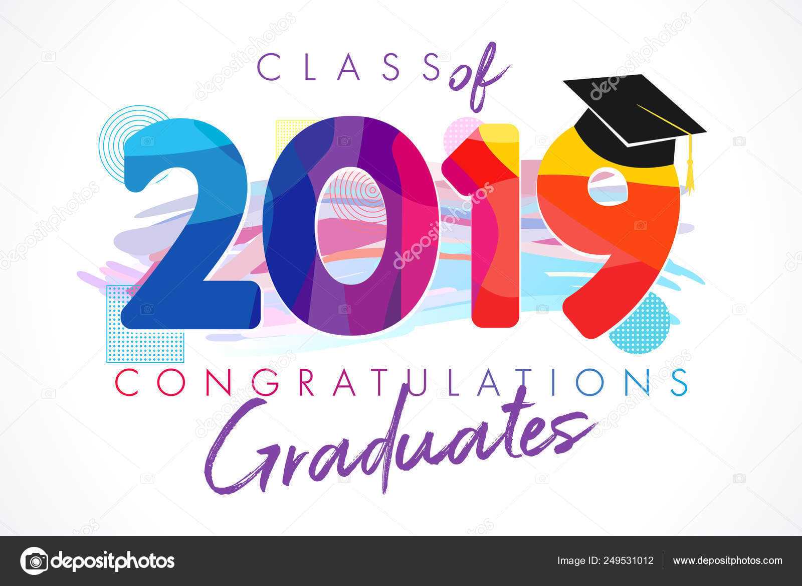 Class 2019 Year Graduation Banner Awards Concept Shirt Idea Regarding Graduation Banner Template