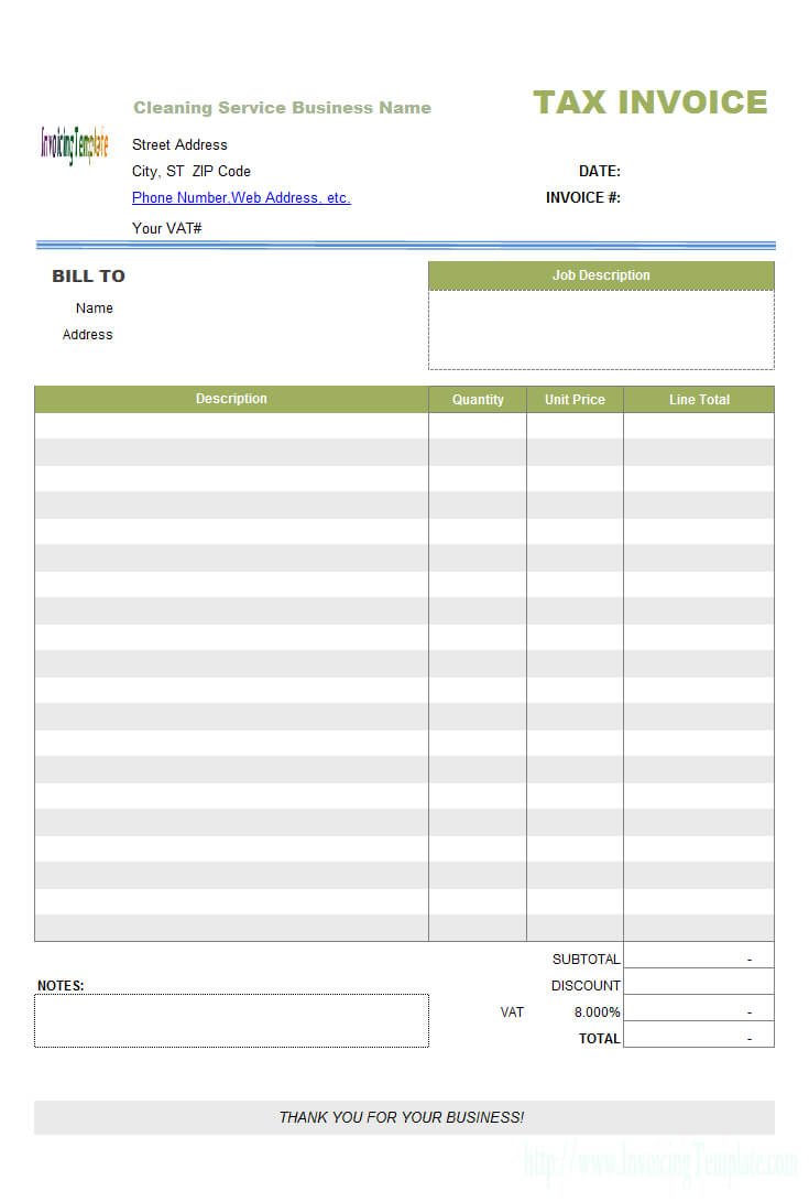 Invoice Template Word 2010