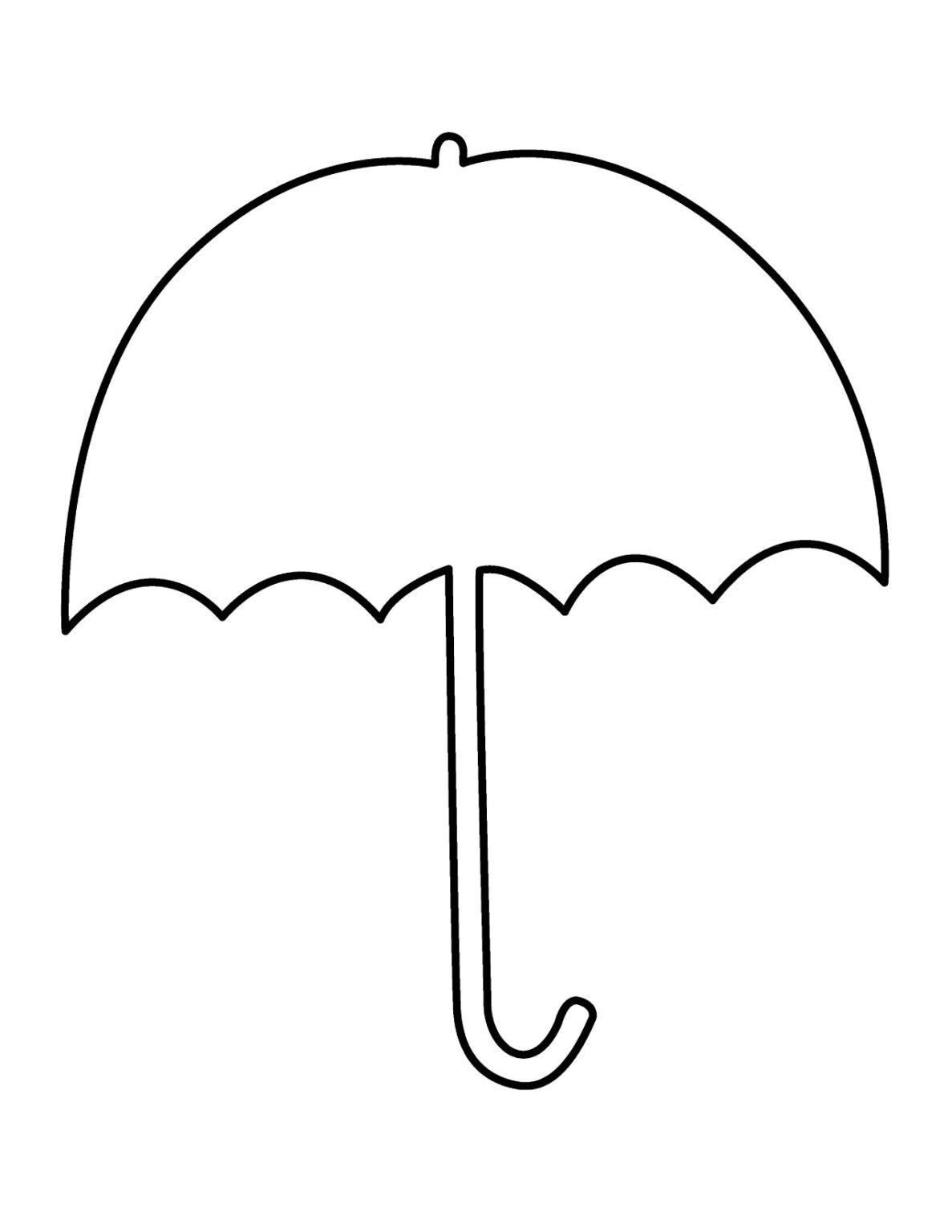 Closed Umbrella Outline Images Pictures Becuo Clip Art Inside Blank