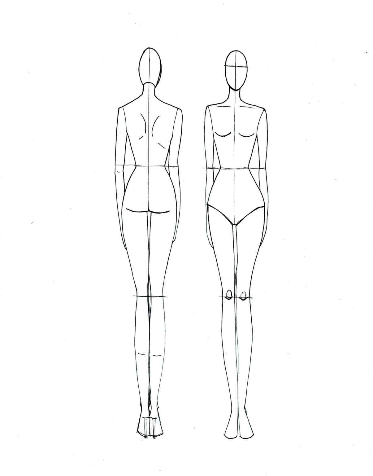 sketch fashion template