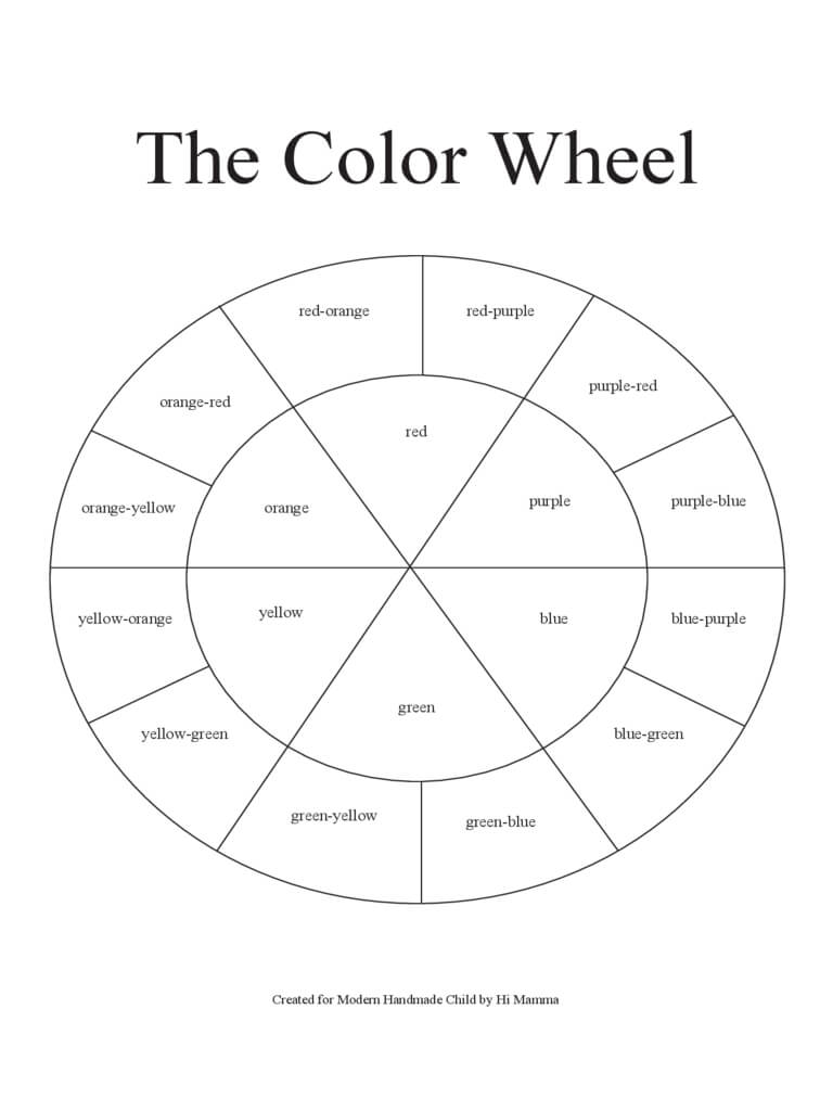 Color Wheel Chart Template – 3 Free Templates In Pdf, Word Pertaining To Blank Color Wheel Template
