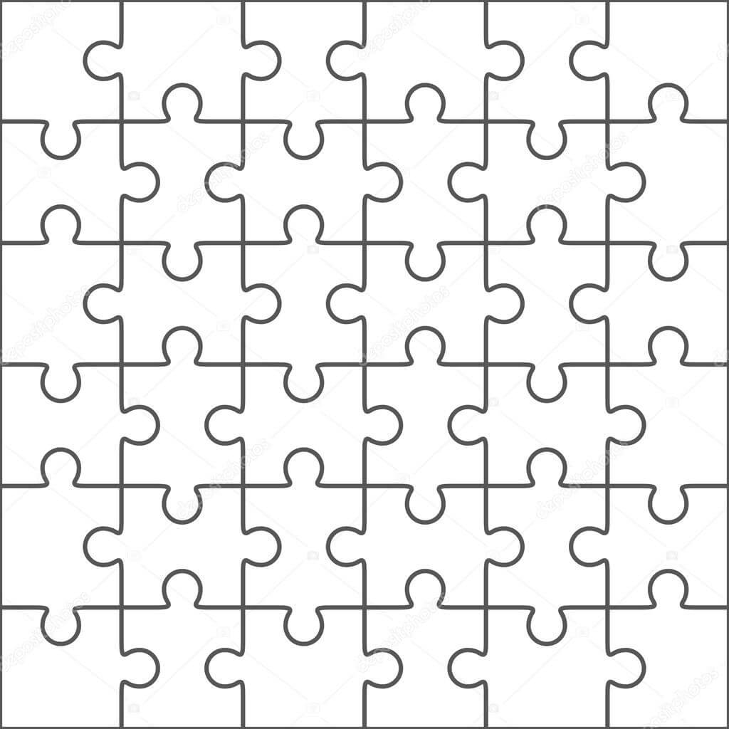 Coloring Book : Jigsaw Puzzle Blank Template Pieces Stock With Blank Jigsaw Piece Template