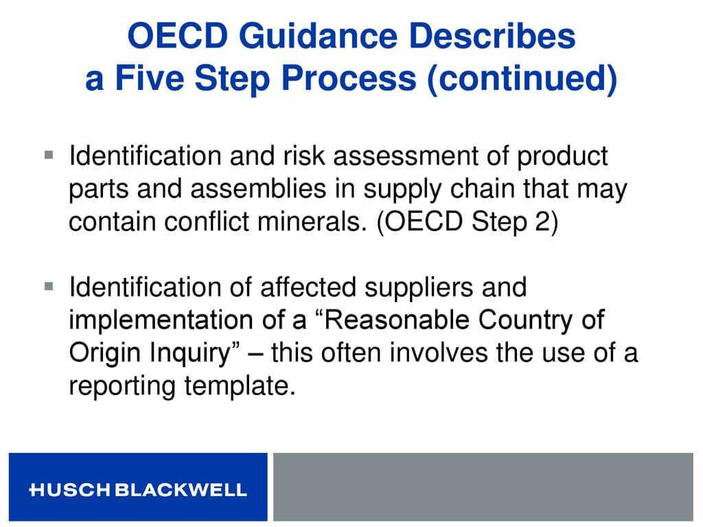 Conflict Minerals: Not Just For Public Companies – What Inside Conflict Minerals Reporting Template