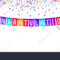 Congratulations Banner Template Balloons Confetti Isolated With Congratulations Banner Template