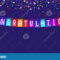 Congratulations Banner Template With Balloons And Confetti Pertaining To Congratulations Banner Template
