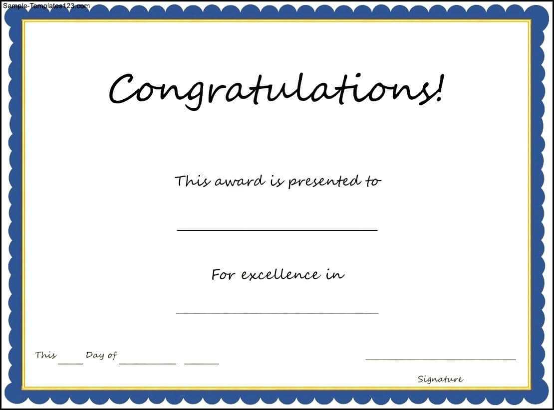 Congratulations Certificates Templates – Tunu.redmini.co Intended For Congratulations Certificate Word Template