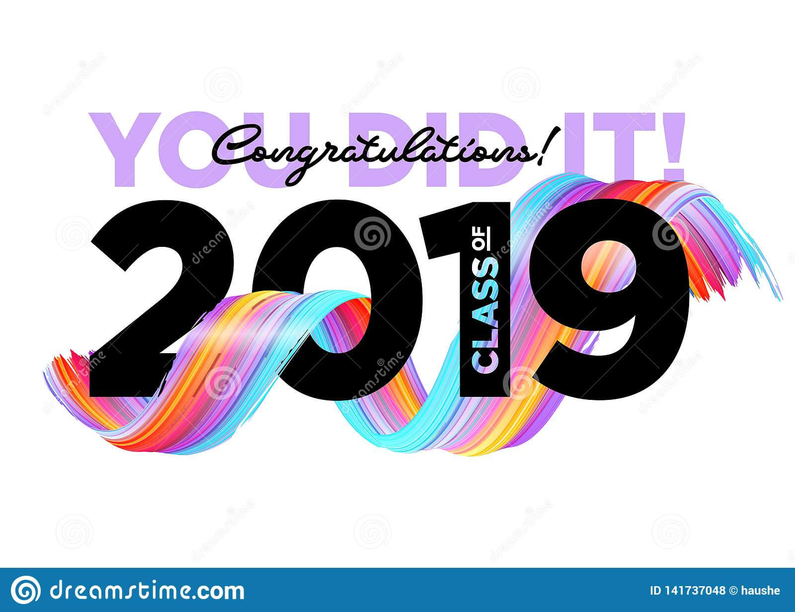 Congratulations Graduates Class Of 2019 Vector Logo Pertaining To Graduation Banner Template