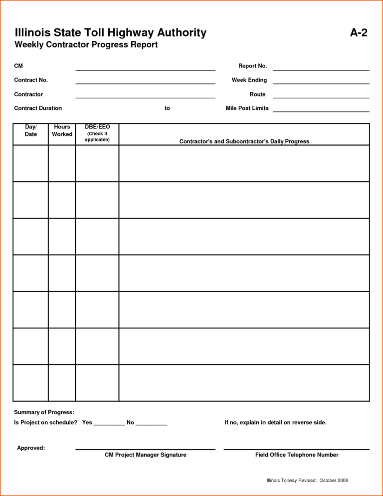 Construction Field Report Te Daily Progress E2 80 93 Intended For Field