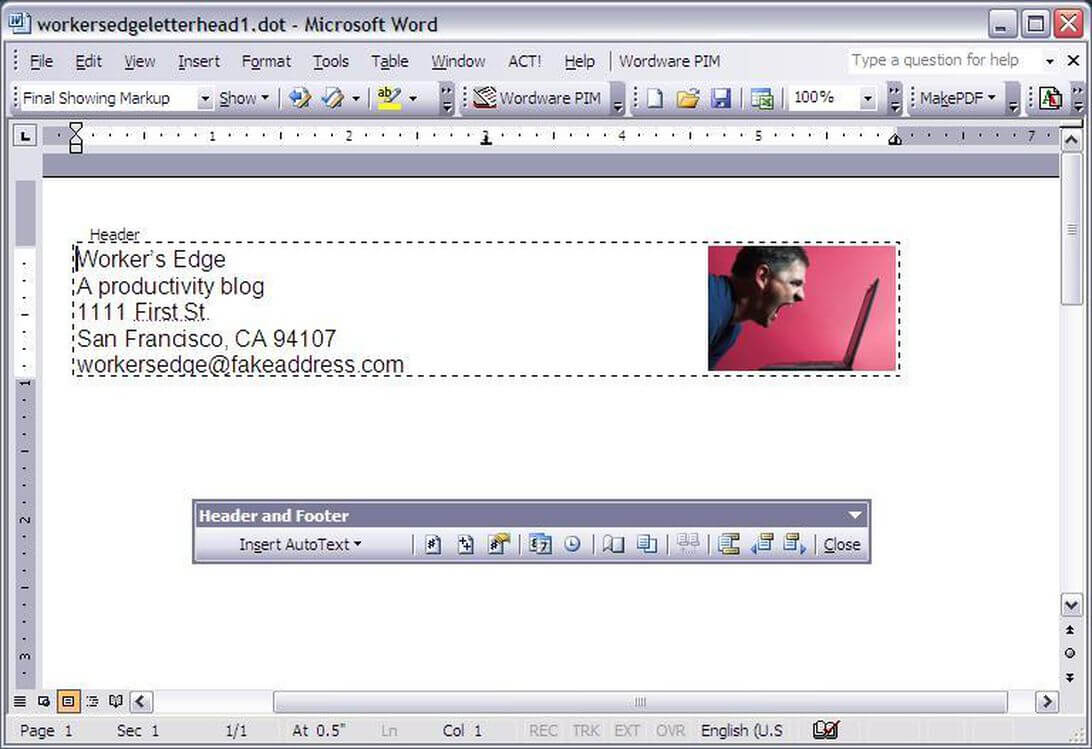 Create A Letterhead Template In Microsoft Word - Cnet With Regard To How To Create A Letterhead Template In Word