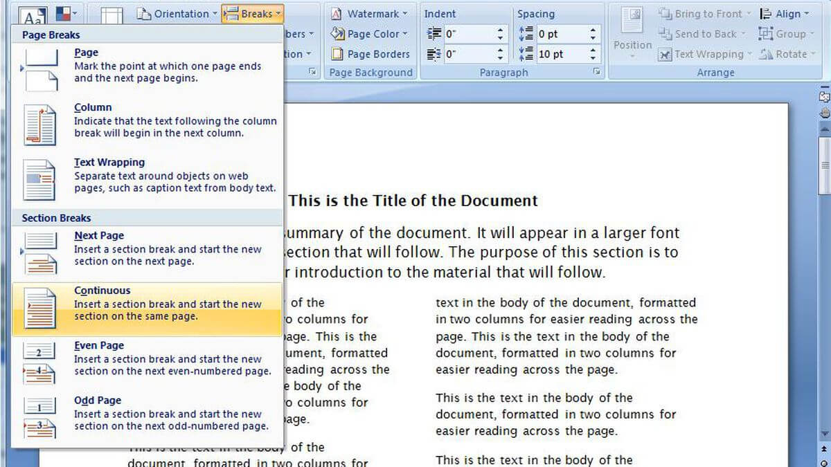Create A Two Column Document Template In Microsoft Word – Cnet For Double Entry Journal Template For Word