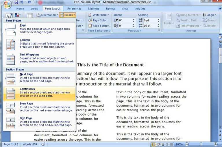 Create A Two Column Document Template In Microsoft Word Cnet Inside 3 Column Word Template 