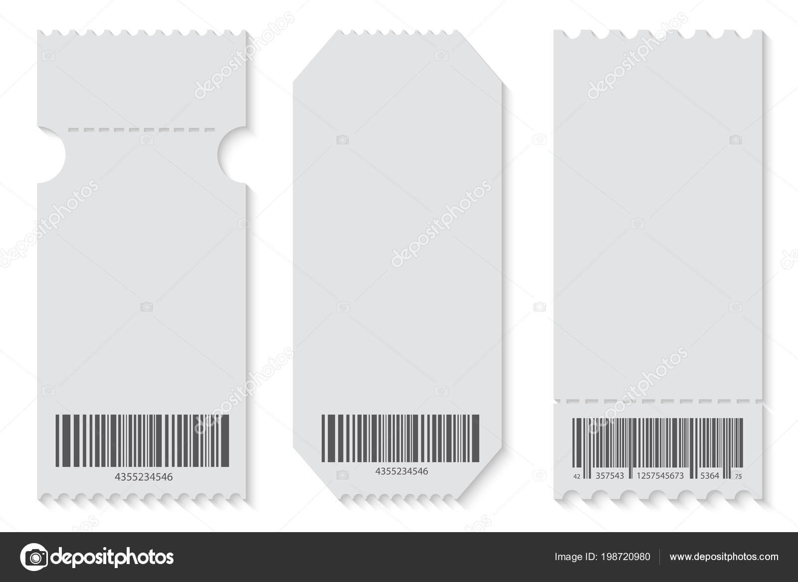 Creative Vector Illustration Of Empty Ticket Template Mockup Pertaining To Blank Train Ticket Template