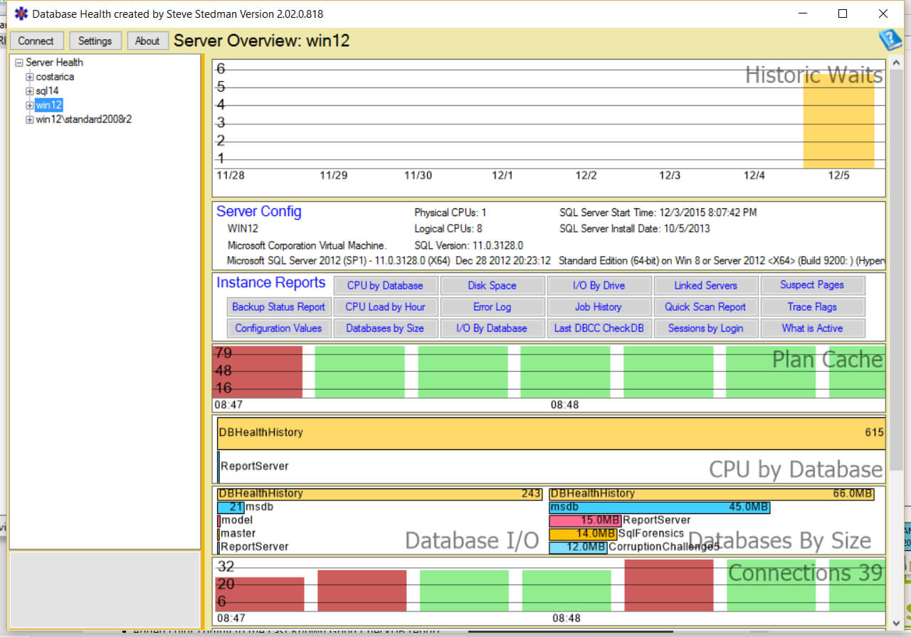 Database Health Monitor Within Sql Server Health Check Report Template