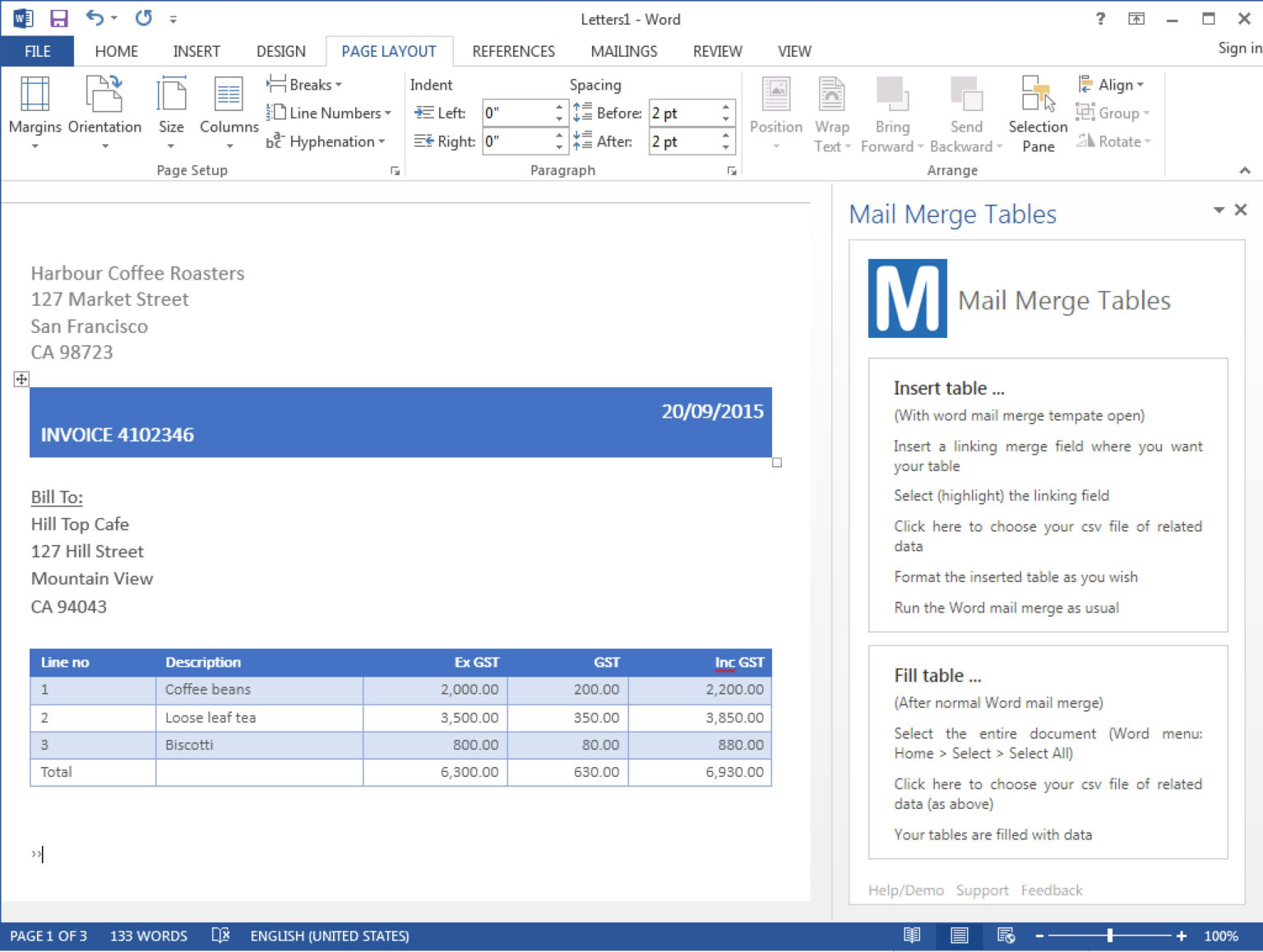 how to create a mail merge template in word