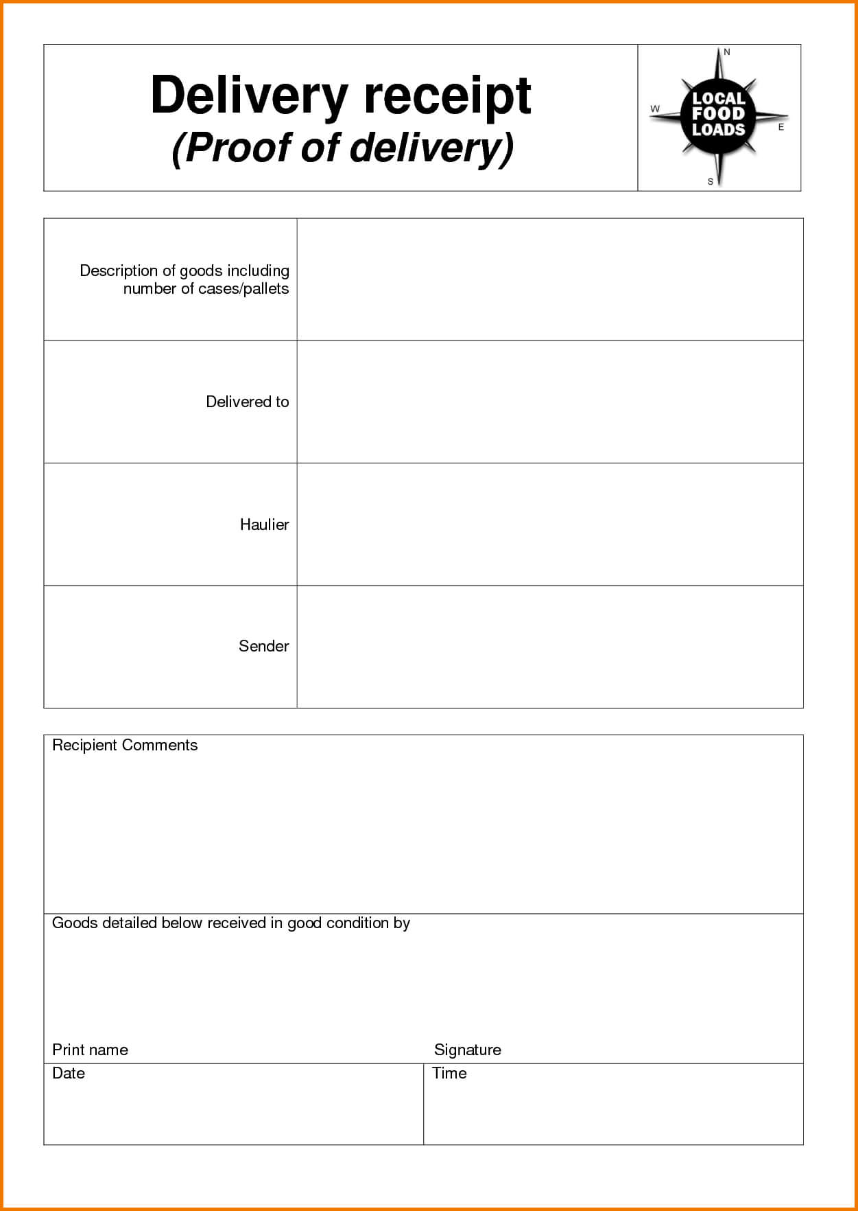 Delivery Receipt Template | Authorization Letter Pdf Regarding Proof Of Delivery Template Word