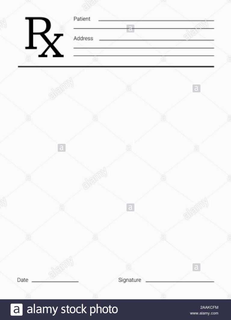 Blank Prescription Form Template