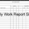 Download Excel Template For Daily Construction Work Report Throughout Daily Report Sheet Template