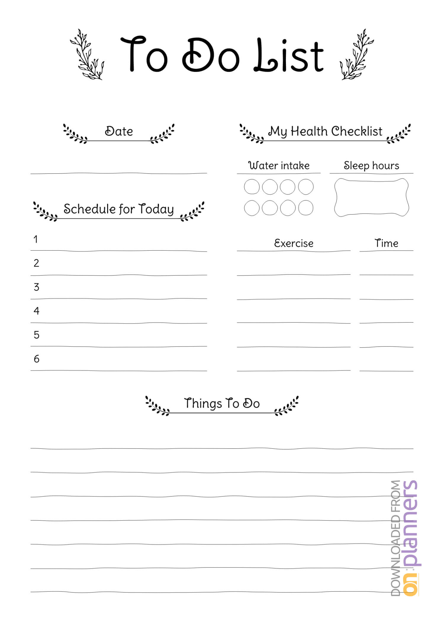 Download Printable Daily To Do List Pdf With Blank To Do List Template