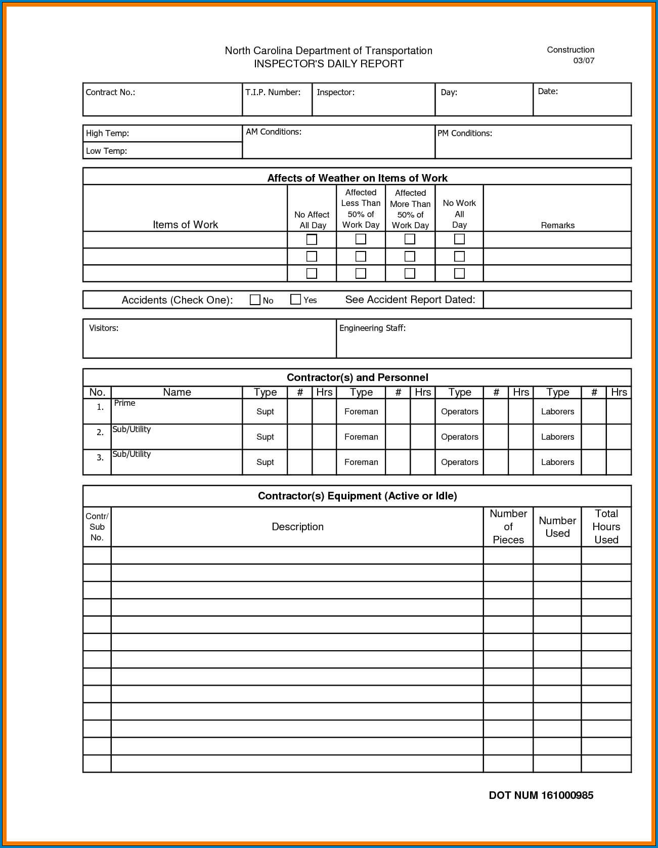√ Free Editable Construction Daily Report Template Inside Daily Work Report Template