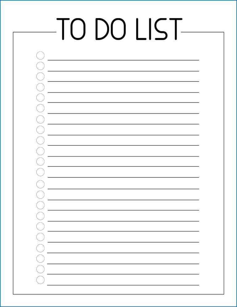 √ Free Printable To Do Checklist Template | Templateral in Blank