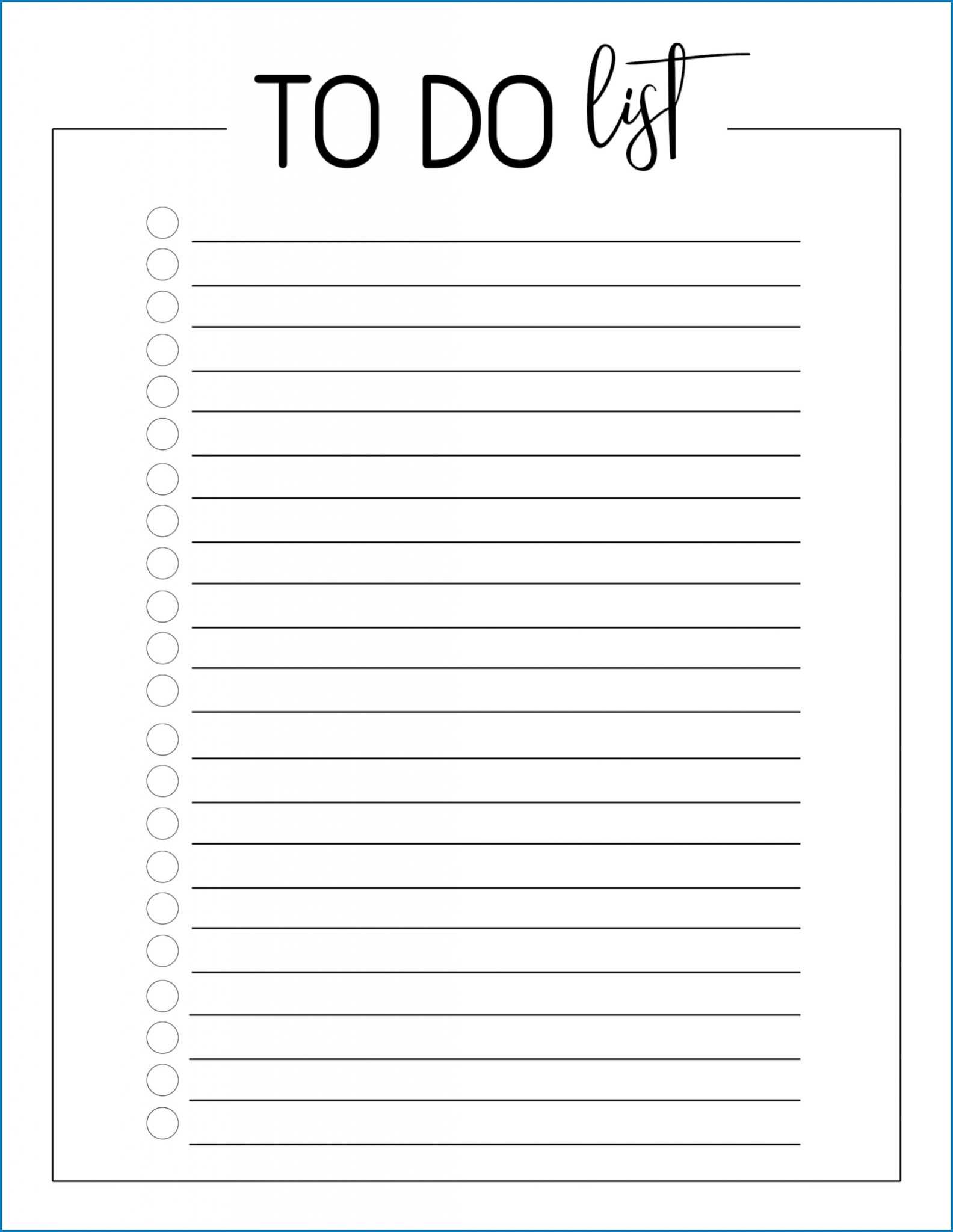 √ Free To Do List Printable Template | Templateral With Regard To Blank ...