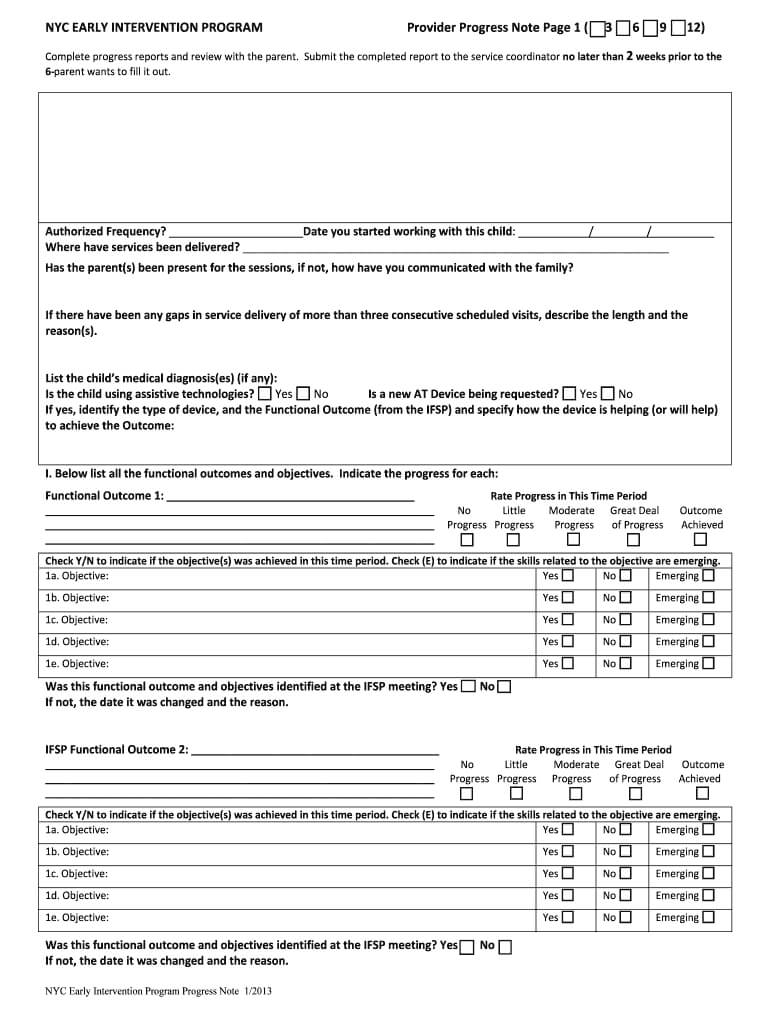 Early Intervention Progress Report – Fill Online, Printable With Intervention Report Template
