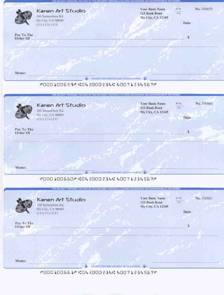 print personal checks online free
