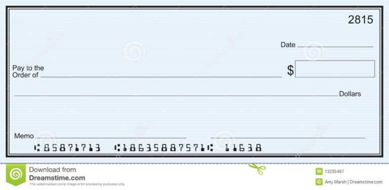 Blank Cheque Template Uk