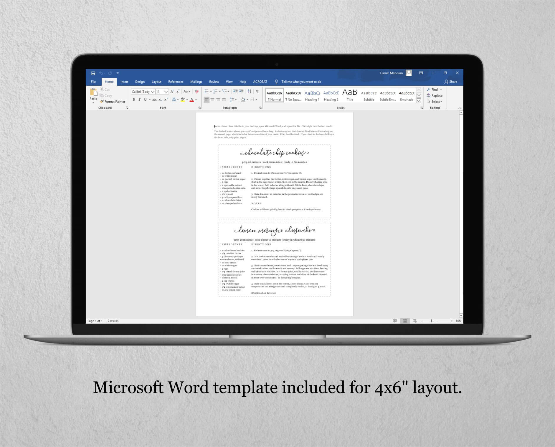 Editable Recipe Card Template – Printable Index Card Size In Microsoft Word Index Card Template
