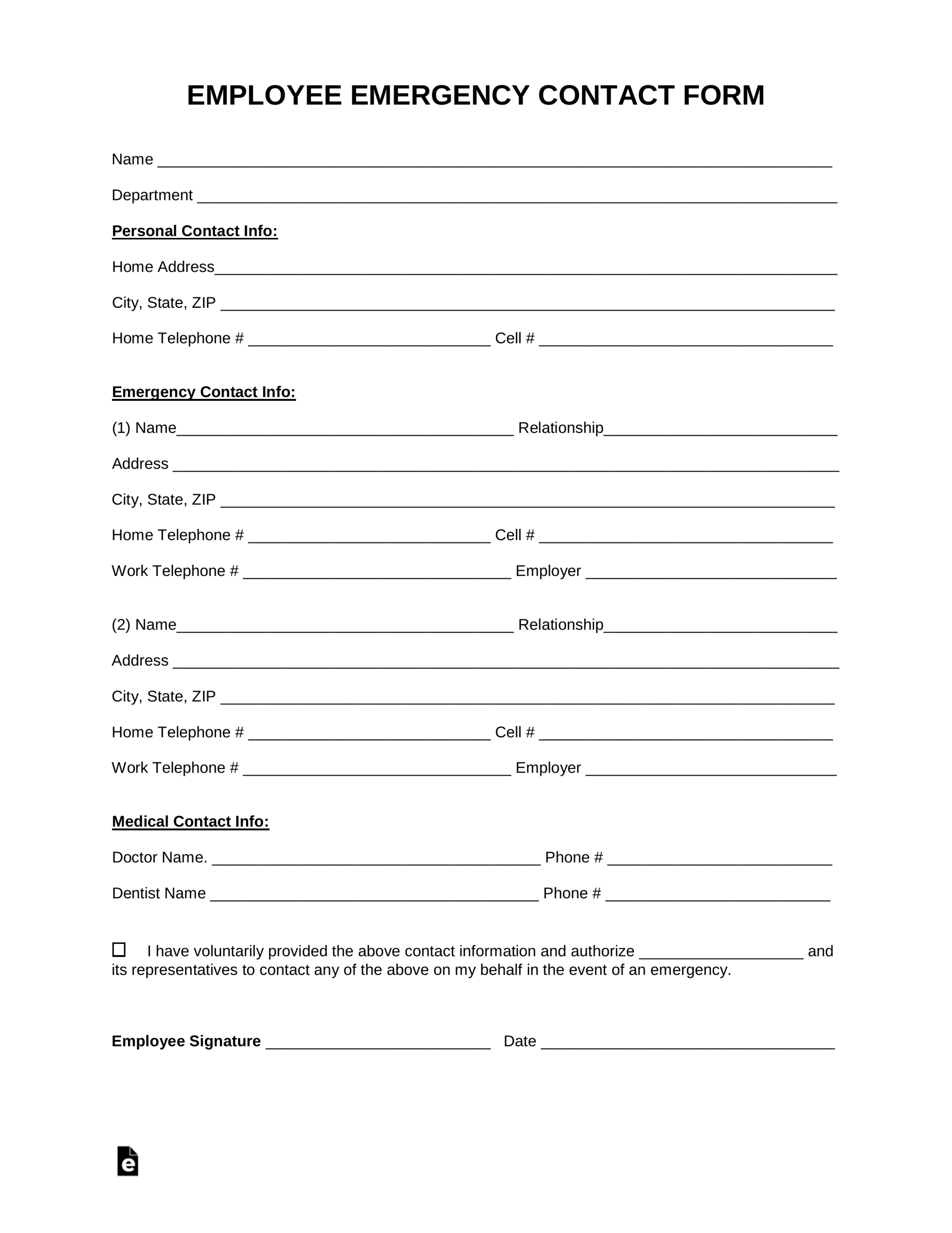 Emergency Contact Form Word Doc – Tunu.redmini.co With Regard To Enquiry Form Template Word