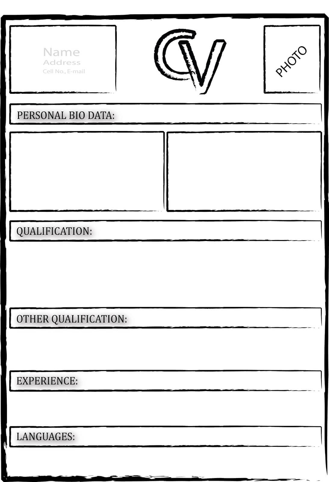 Empty Cv Template – Template In Free Blank Cv Template Download