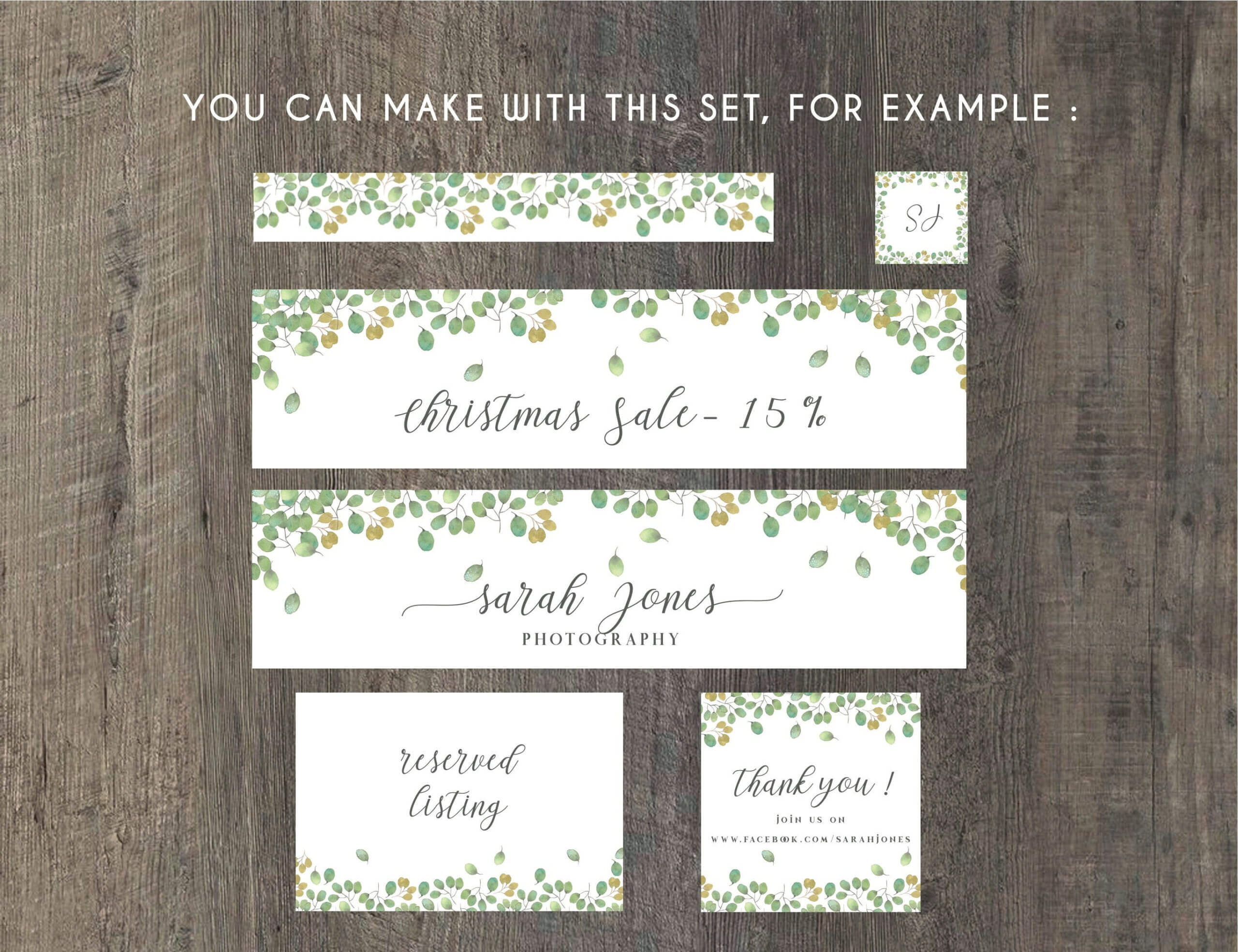 Etsy Banners, Etsy Branding Kit, Etsy Shop Graphics, Diy Banner Template,  Etsy Cover Image, Etsy Cover Photo, Premade Etsy Banner Intended For Etsy Banner Template