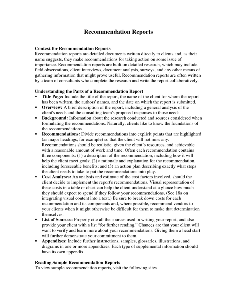 dissertation recommendations example