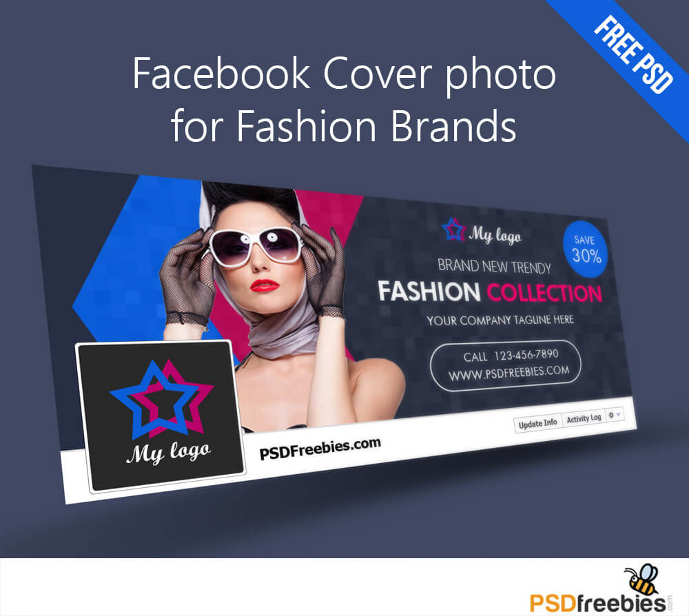 Facebook Cover Photo For Fashion Brands Free Psd With Regard To Facebook Banner Template Psd