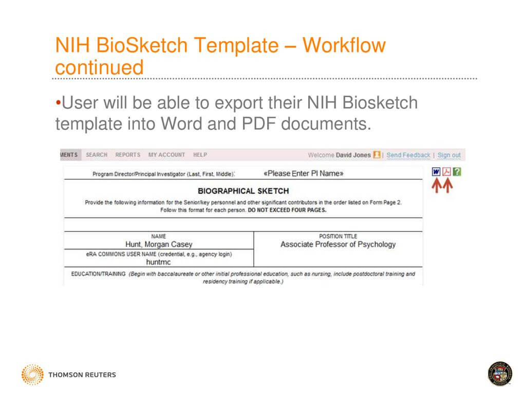 Faculty Activity Information Reporting System – Ppt Download For Nih Biosketch Template Word