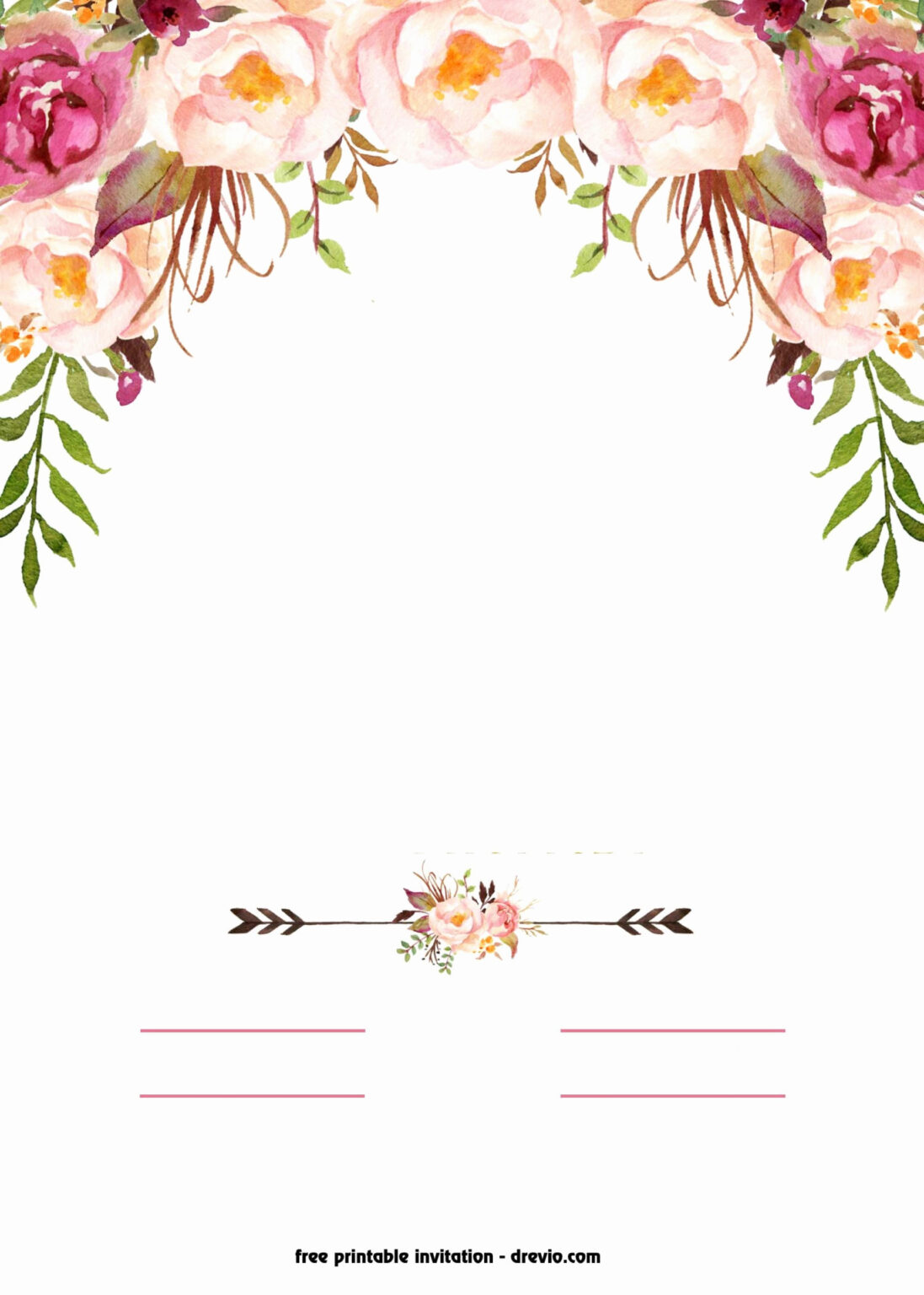 Fantastic Free Blank Invitation Templates Template Ideas within Blank ...
