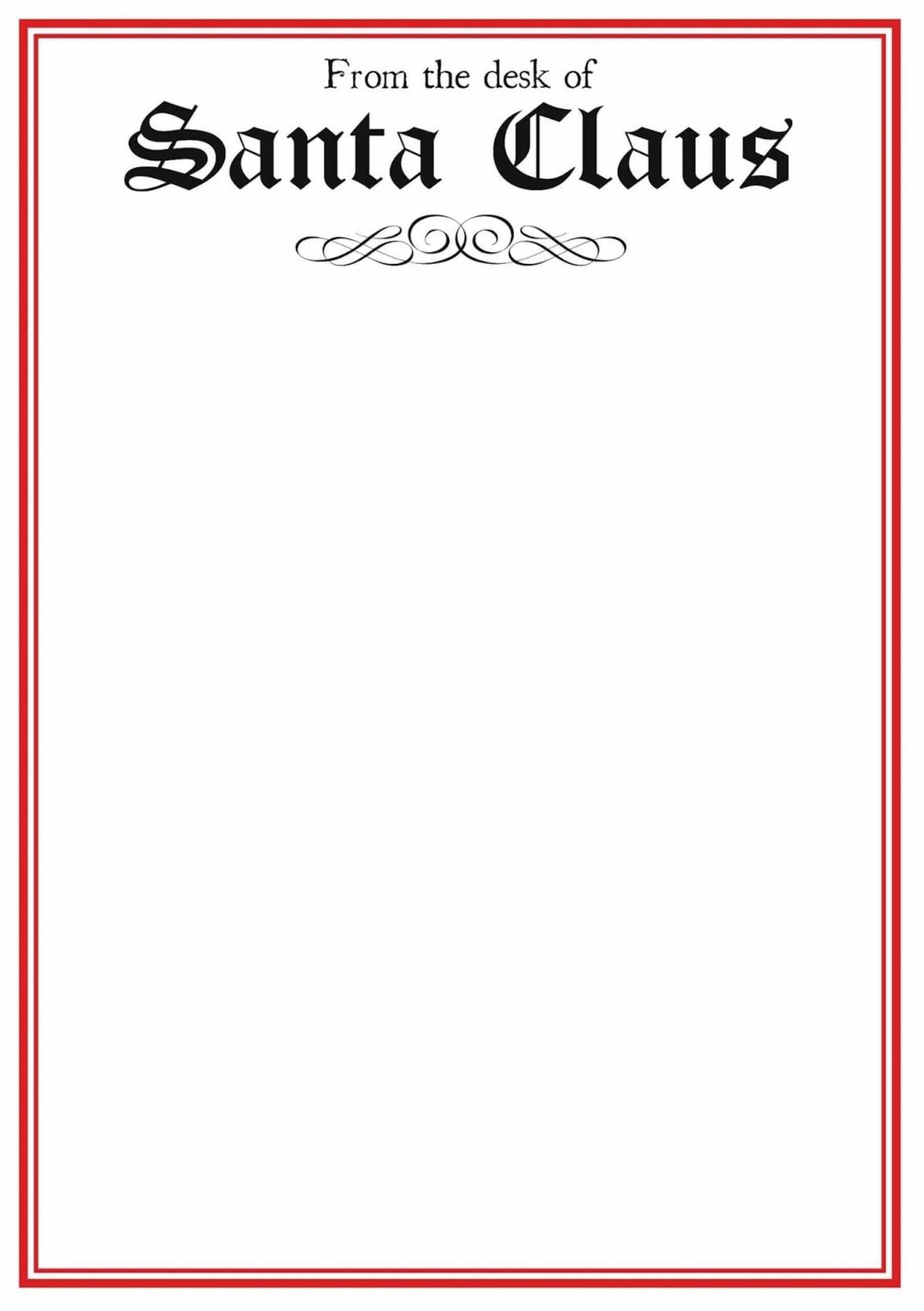 Fascinating Blank Letter From Santa Template Word Ideas With Blank Letter From Santa Template