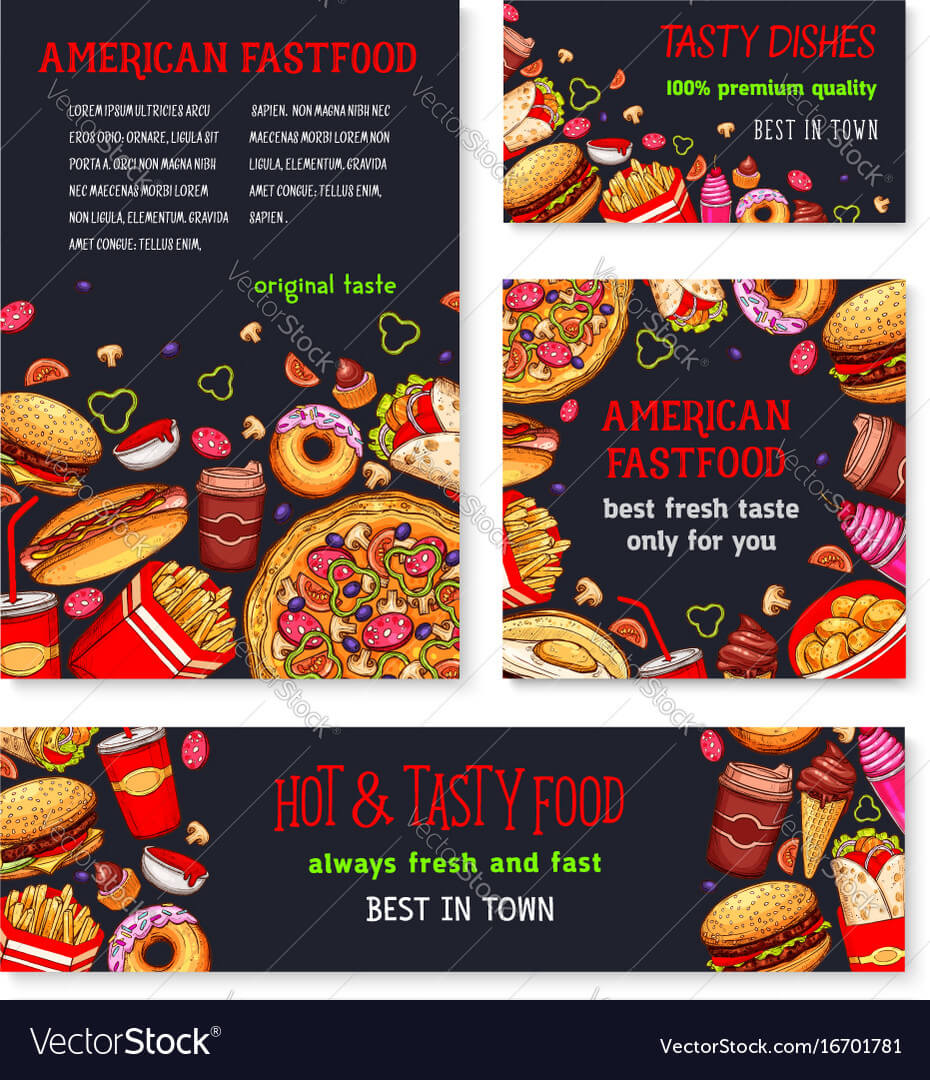 Fast Food Meal For Restaurant Banner Template For Food Banner Template