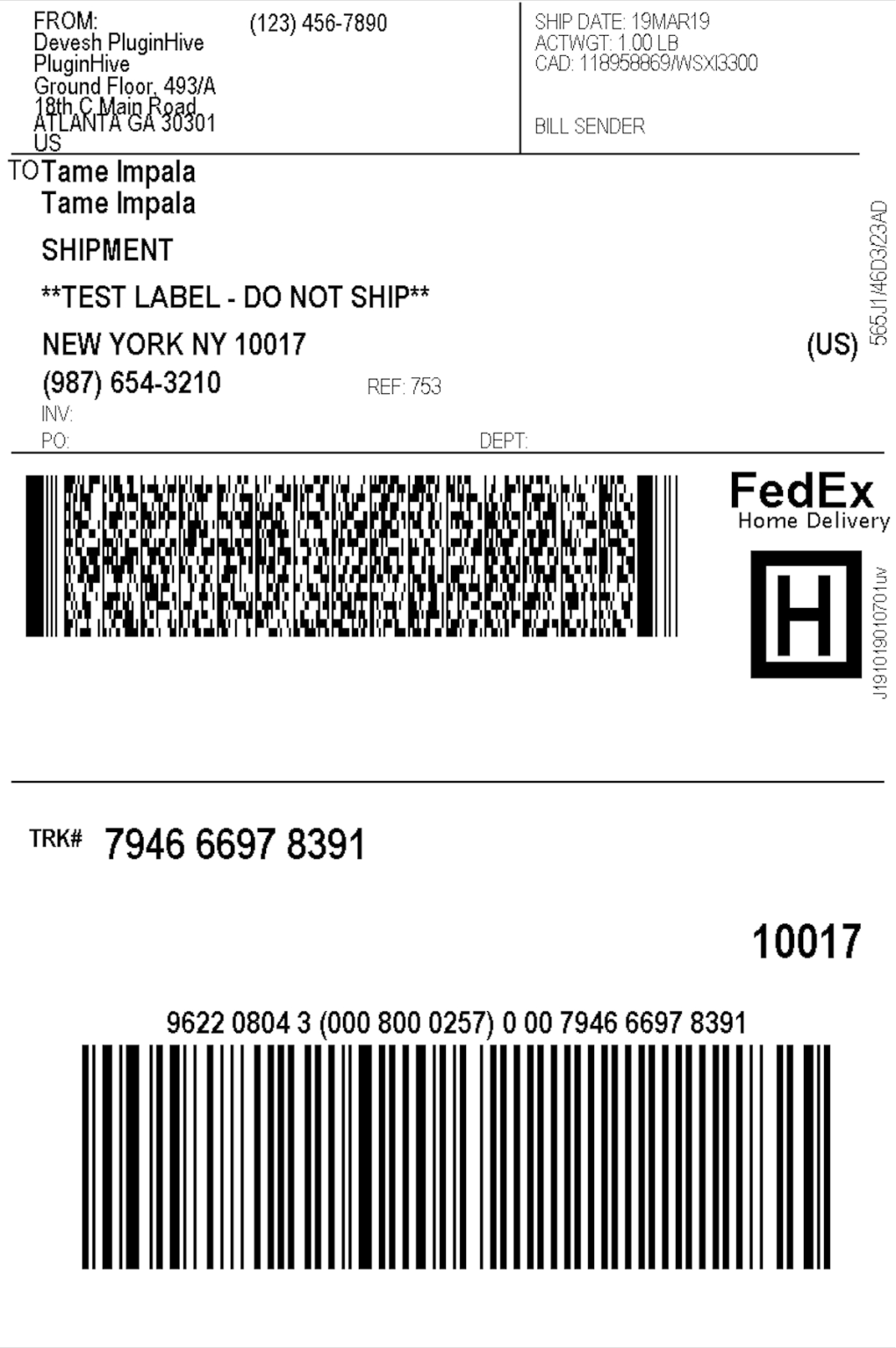 Fedex Ground Return Label Inside Fedex Label Template Word - Best ...