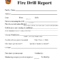 Fire Drill Report Template - Fill Online, Printable regarding Fire Evacuation Drill Report Template