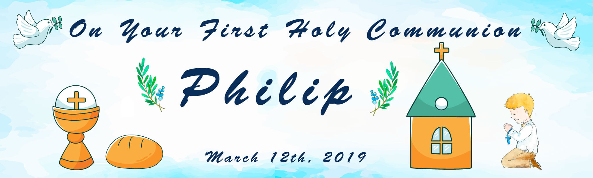 First Communion Banner 11 For First Communion Banner Templates