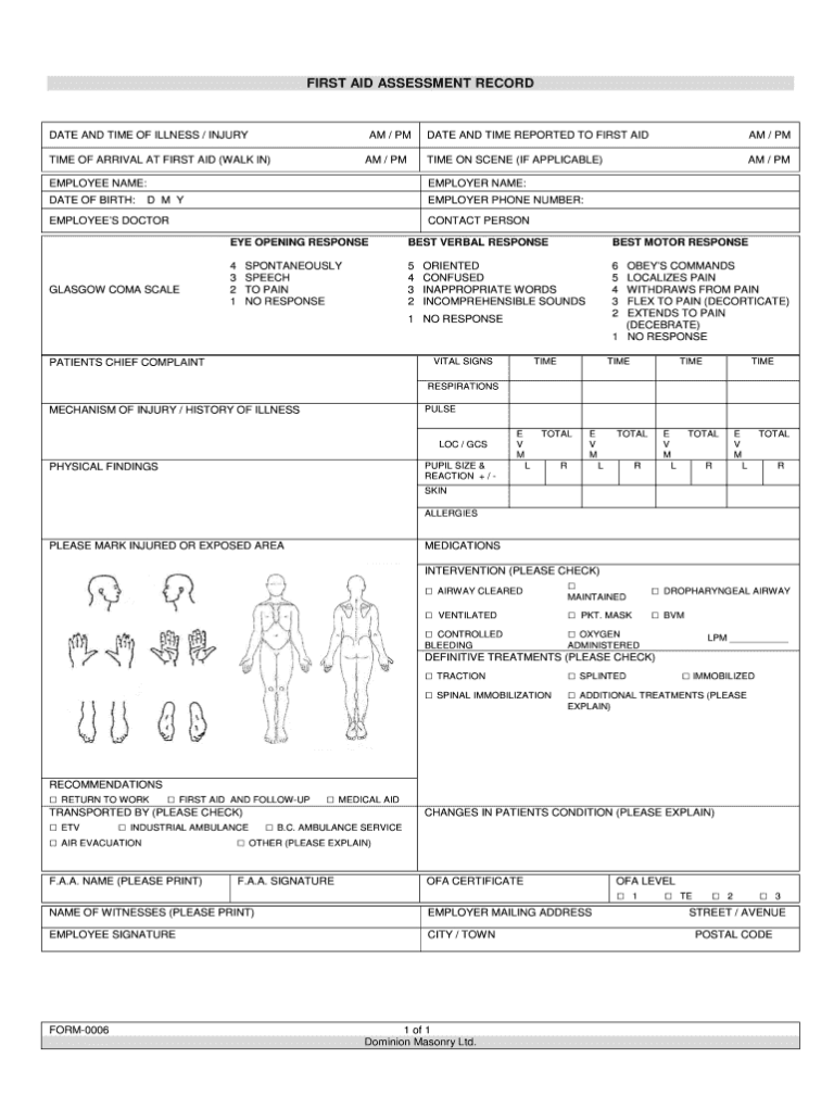 First Aid Incident Report Form Template Pray gelorailmu