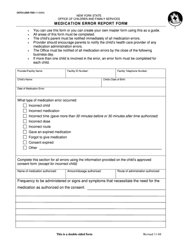 Medication Incident Report Form Template