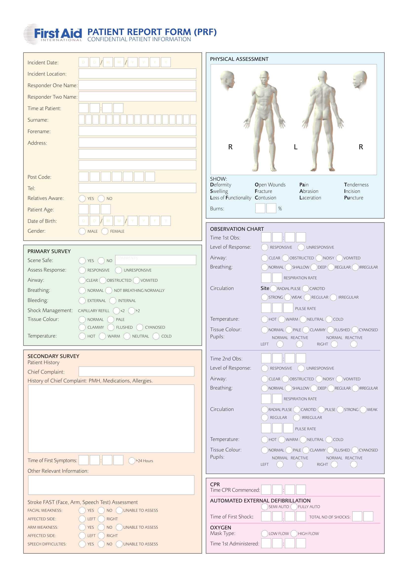 Free 14+ Patient Report Forms In Pdf | Ms Word Inside Patient Report Form Template Download