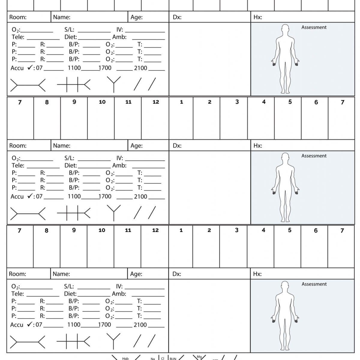 Free 4 Patient Nursing Report Sheet 25 Sheet Pack Nrsng Intended For Nursing Report Sheet Templates
