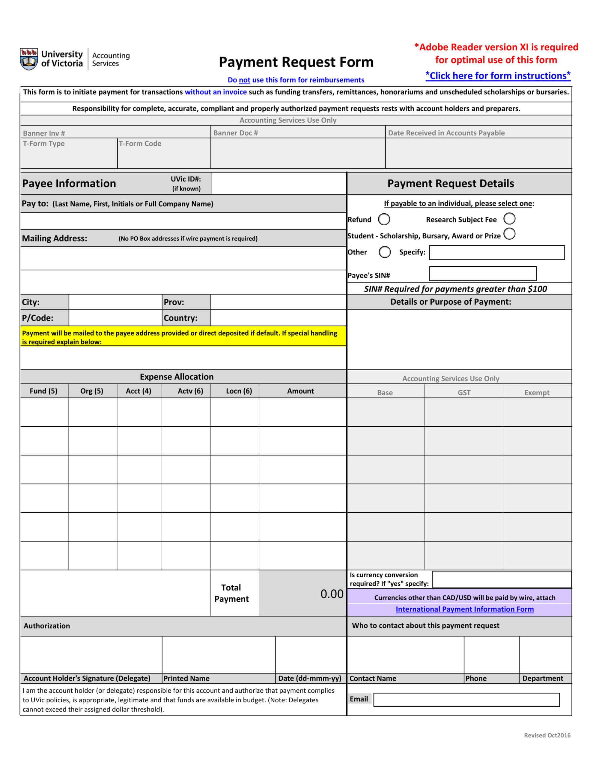 Free Printable Payment Request Forms - Printable Forms Free Online