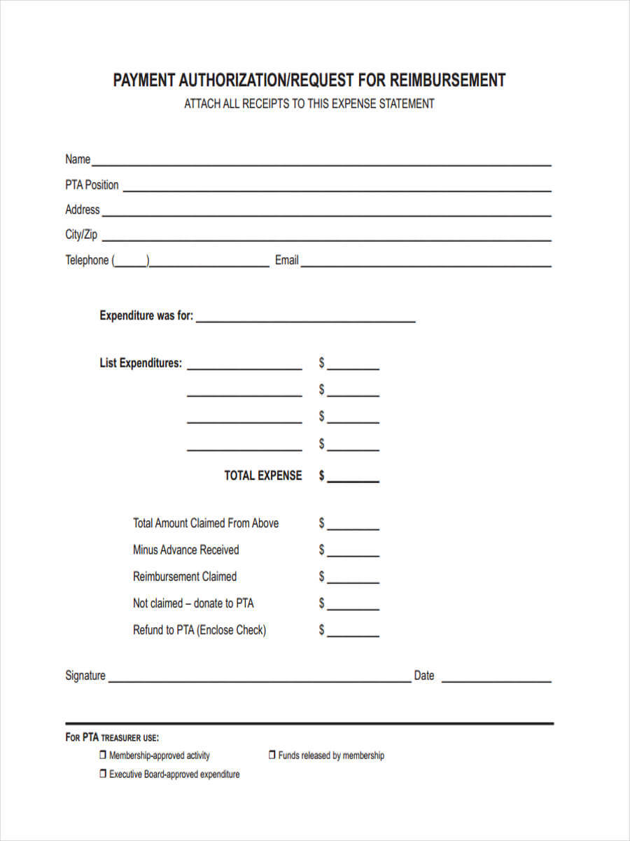 Free 8+ Sample Request For Reimbursement Forms In Ms Word | Pdf Intended For Reimbursement Form Template Word