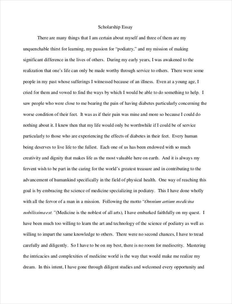 Free 9+ Scholarship Essay Examples In Pdf | Examples With Regard To 500 Word Essay Template