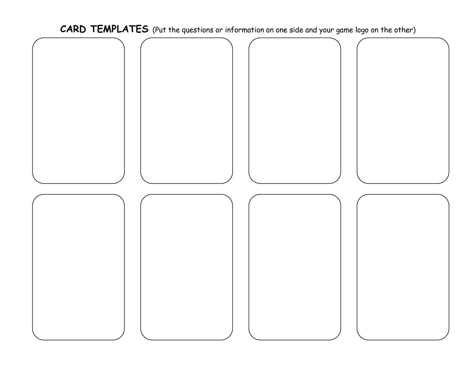 Free Blank Flash Card Template ] – Printable Thought Bubbles Throughout Blank Business Card Template For Word